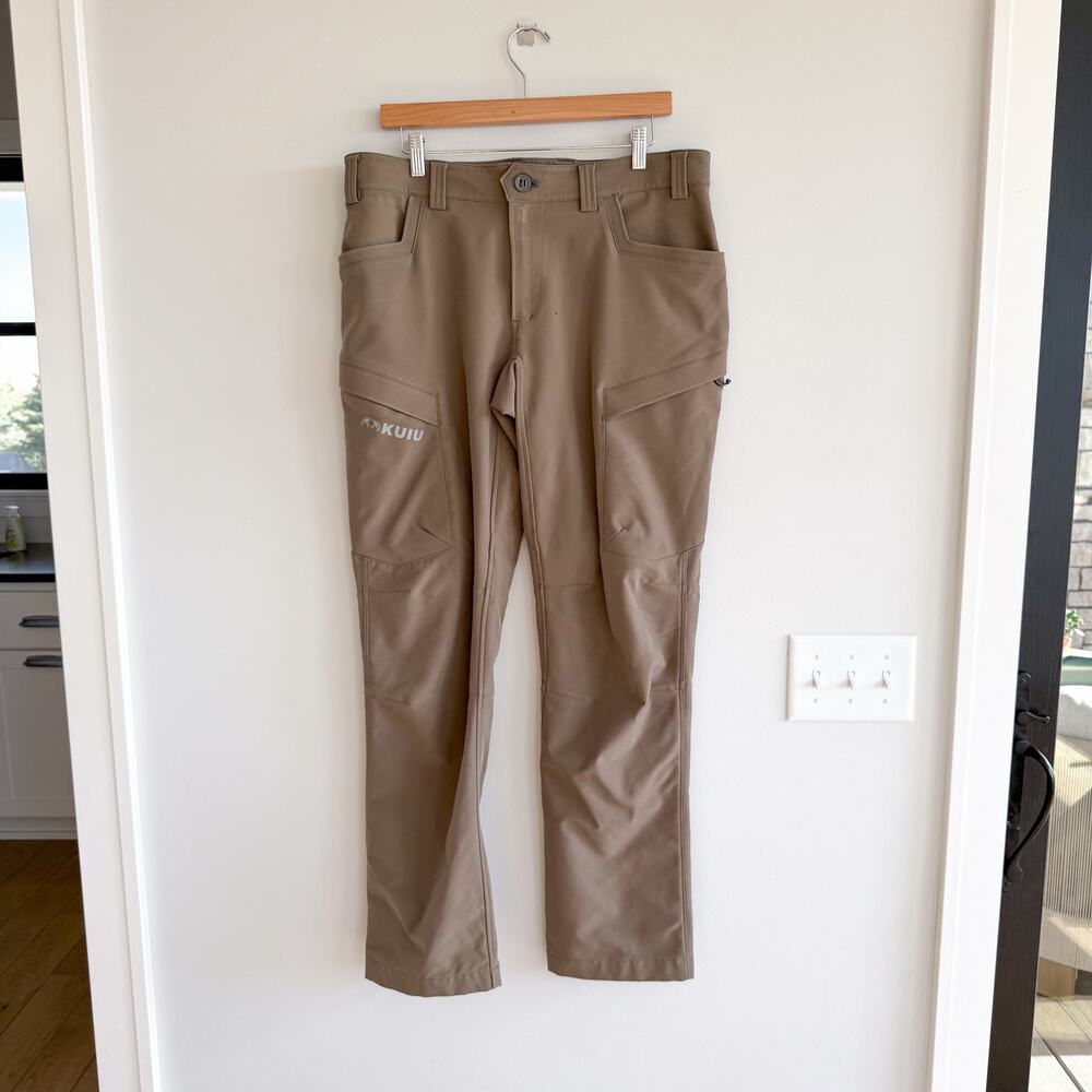 Kuiu Attack Zip Front Pockets Outdoor Hiking Hunting Pants Brown 36